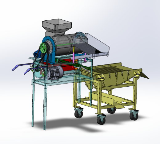 玉米脱粒机（SW+CAD+计算书）缩略图