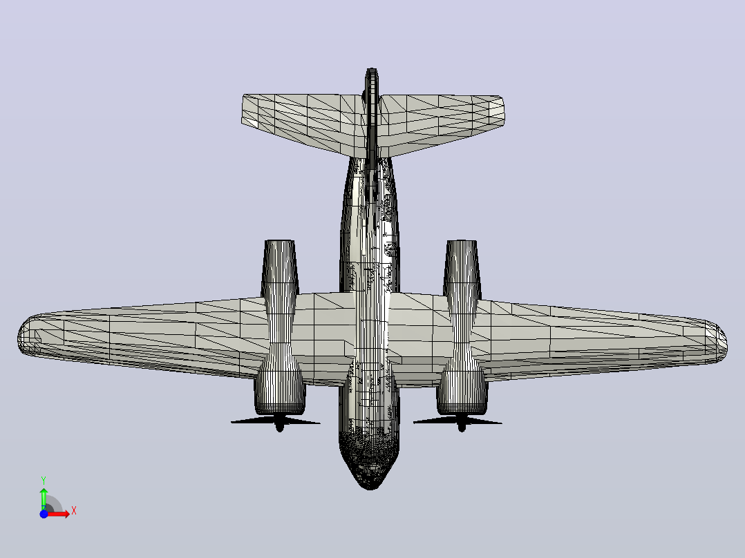 grumman-s2无人机前视图
