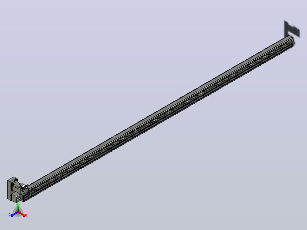 皮带直线轴半封闭可选导轨TPA-HNB-65S-90-L2600-LU-C-P10-N3主视图
