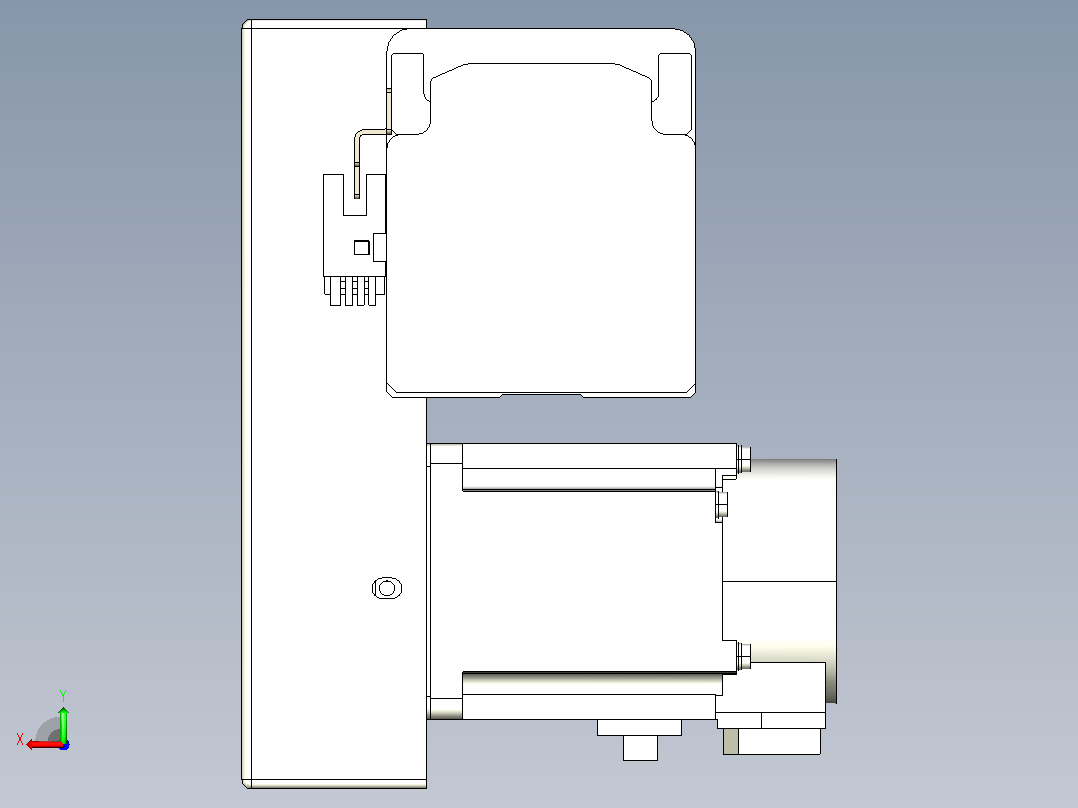 皮带直线轴半封闭可选导轨TPA-HNB-65S-90-L2700-RP-Y-P20-N3后视图