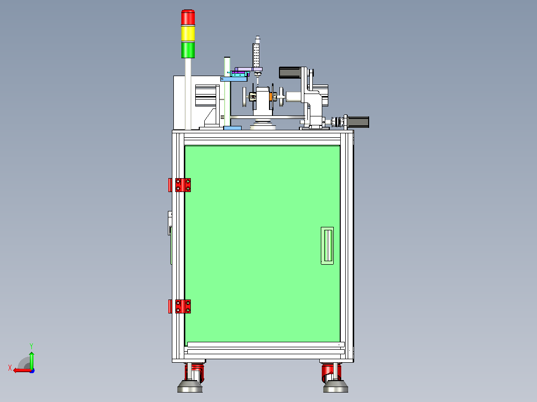一款电机检测线圈设备3D模型后视图