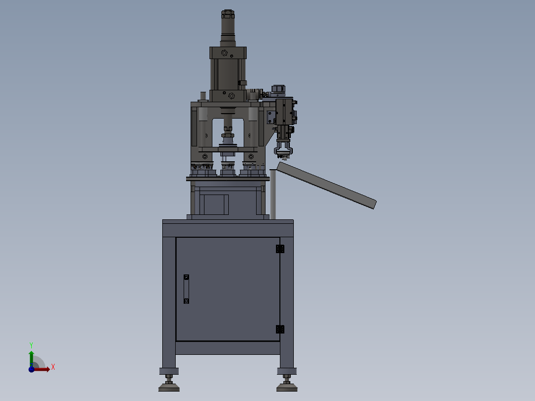 铆接转盘工装前视图