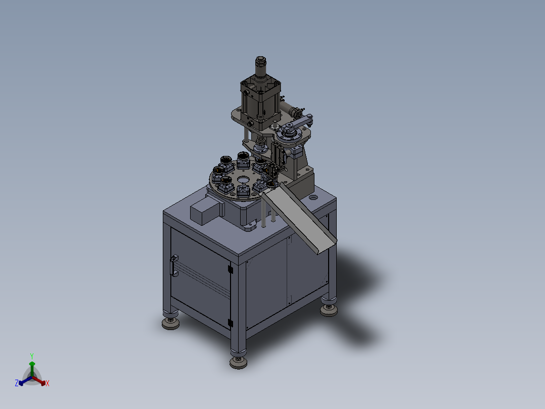铆接转盘工装正等轴测图