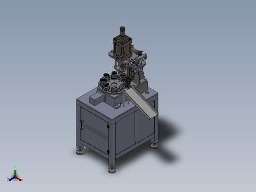 铆接转盘工装正等轴测缩略图