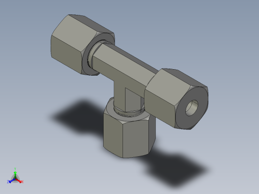 T型管接头3D模型