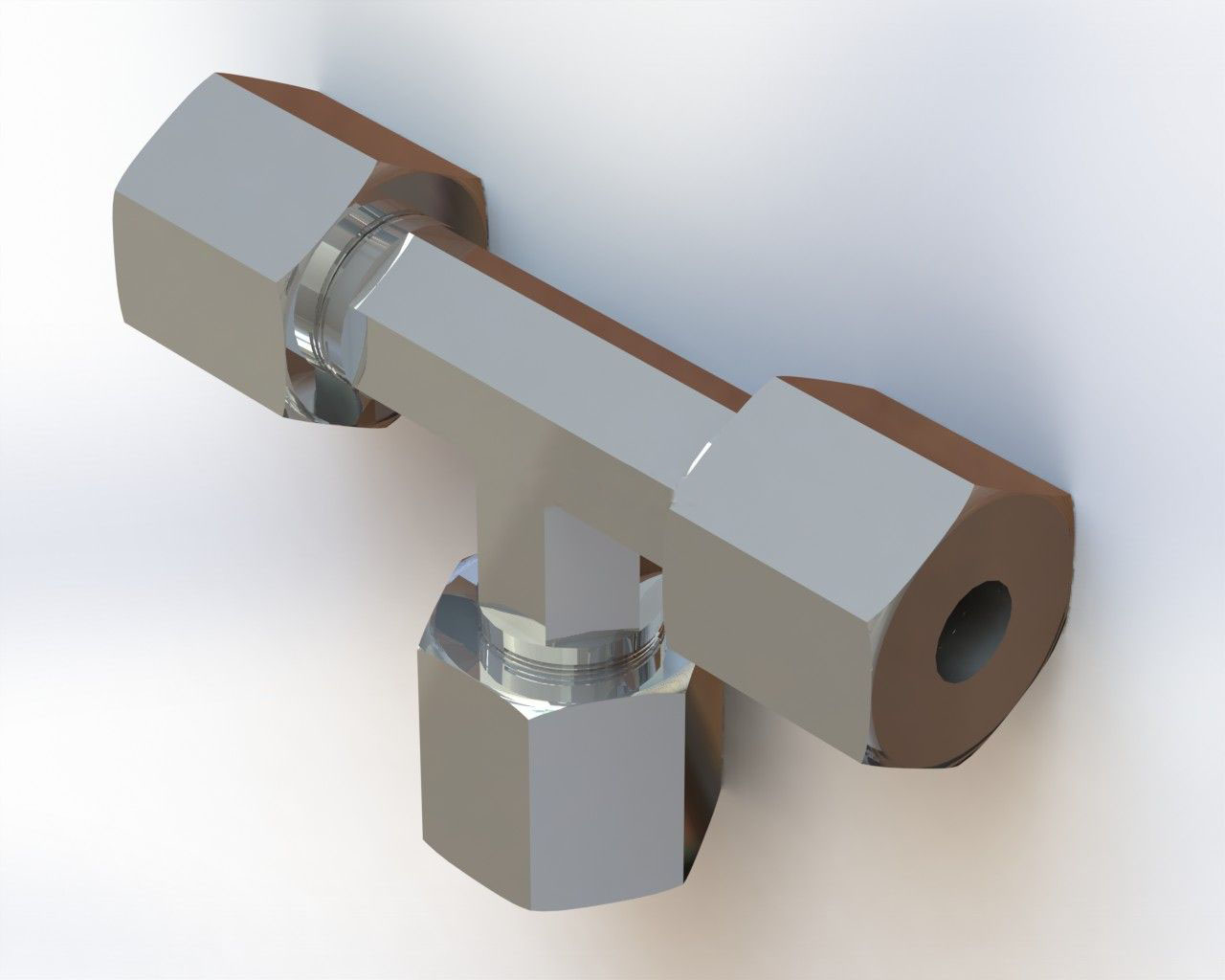 T型管接头3D模型