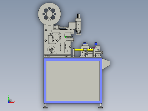 自动贴膜机3D模型proe前视缩略图