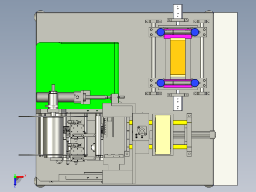自动贴膜机3D模型proe俯视缩略图