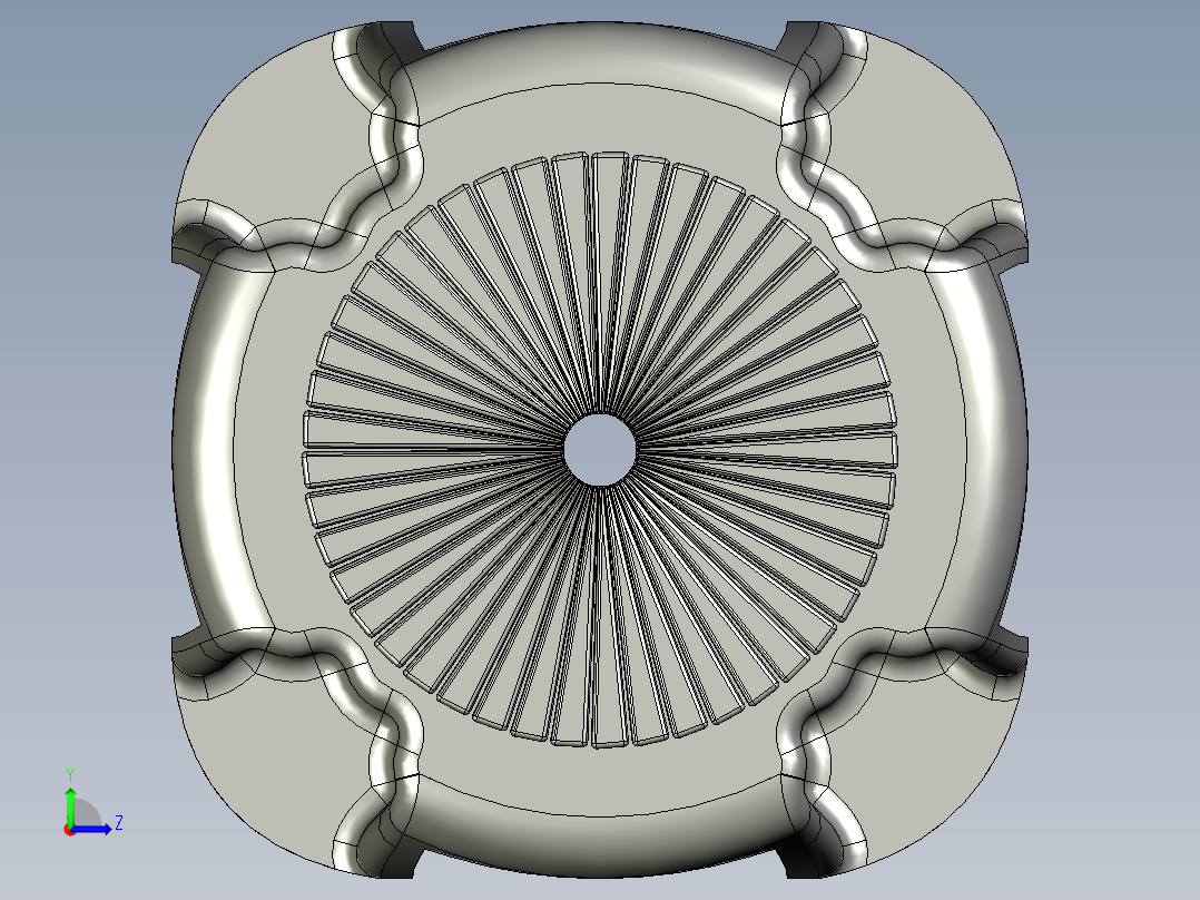 PROE 塑料椅子模型左视图