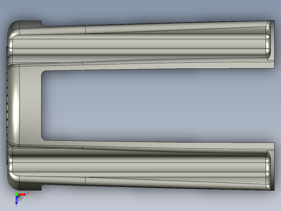 PROE 塑料椅子模型俯视图