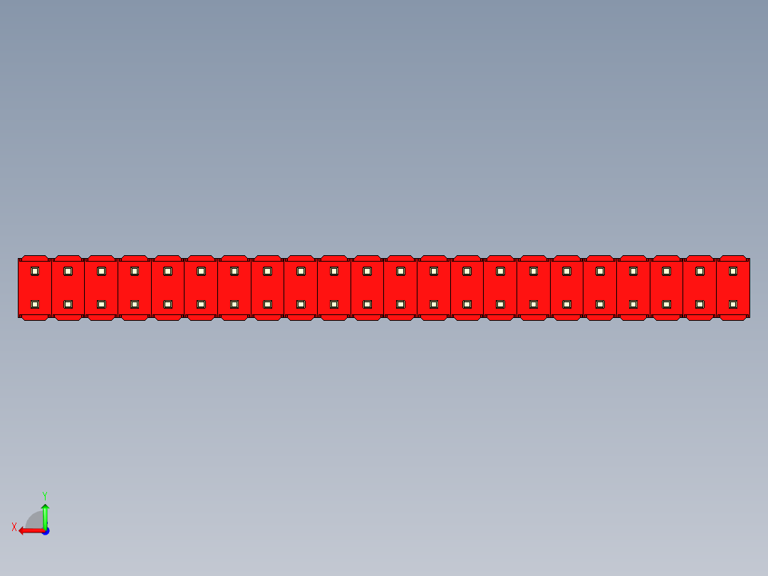 彩色公头100mil（2.54mm）系列-DS1021_red_2x22p_100mil_Type5_rev1.0后视图