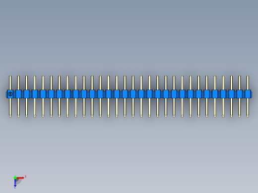 彩色公排针 100mil 2.54mm 系列-DS1022_blue_2x30p_100mil_TypeD_rev1.0俯视缩略图