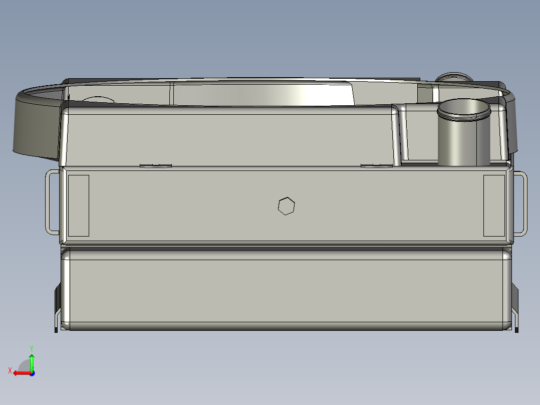 卡车散热器后视图