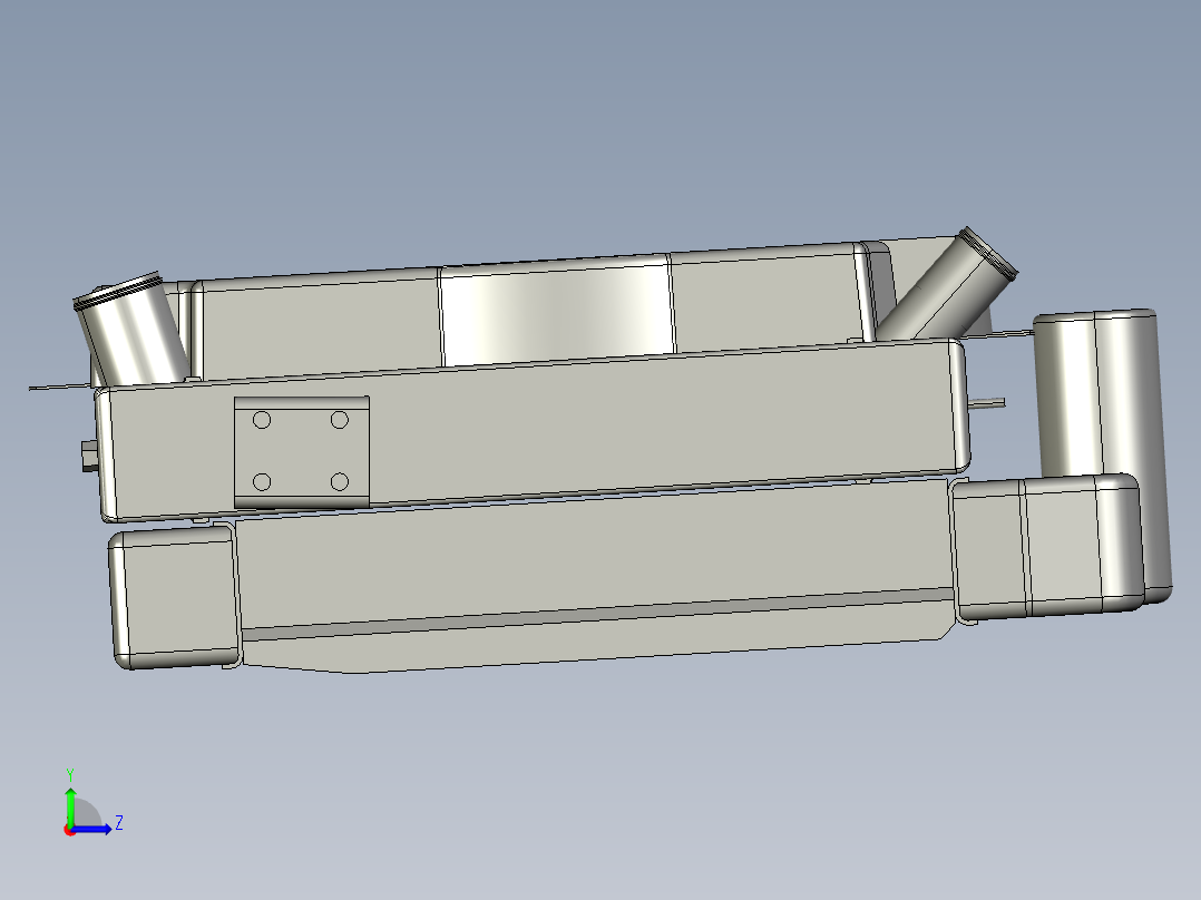 卡车散热器左视图