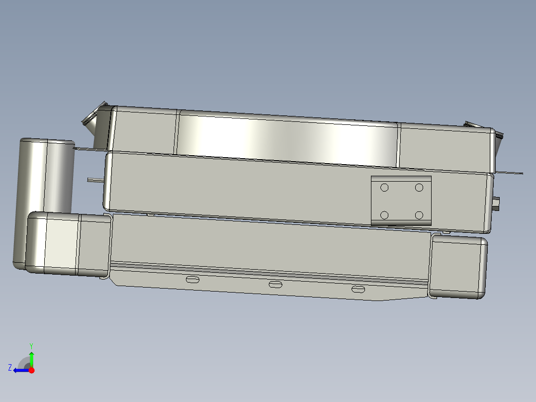 卡车散热器右视图