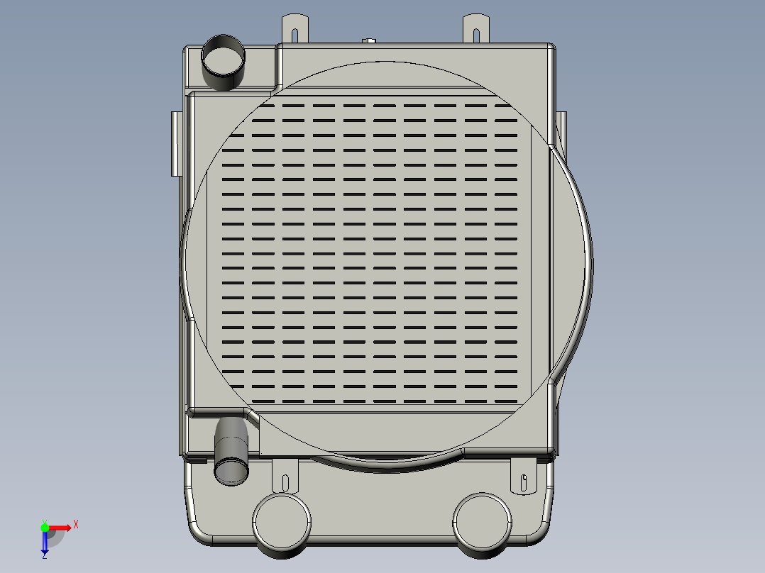 卡车散热器俯视图
