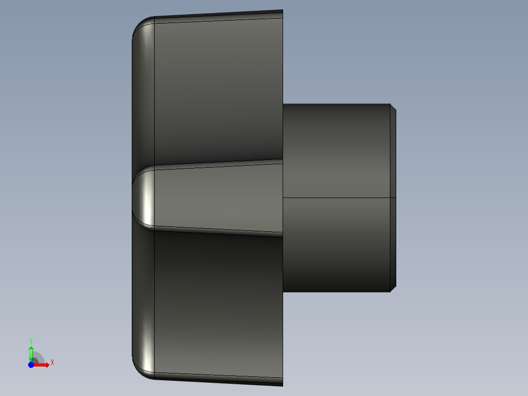 塑料旋钮-Plastic Hand Knob 291-300.STEP前视图