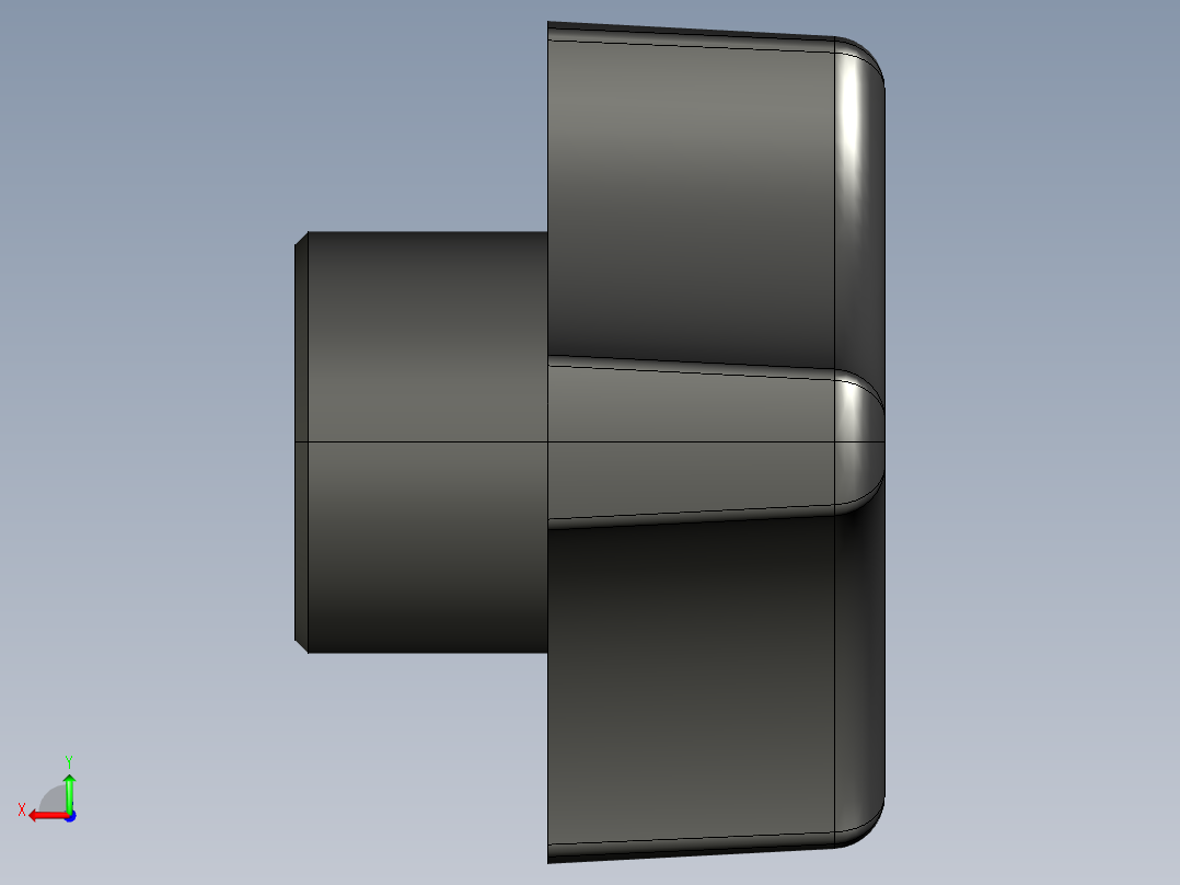 塑料旋钮-Plastic Hand Knob 291-300.STEP后视图