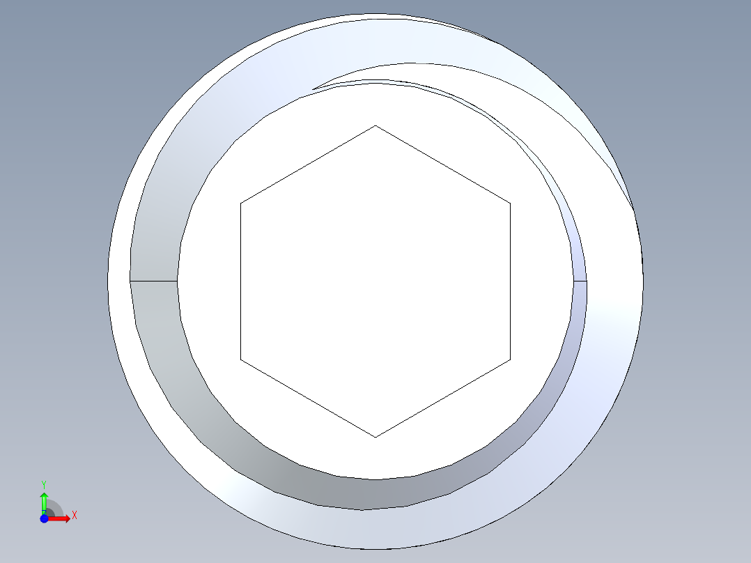UNC 平头紧定螺钉-UNC SET SCREW 0.250 x1.000.STEP前视图