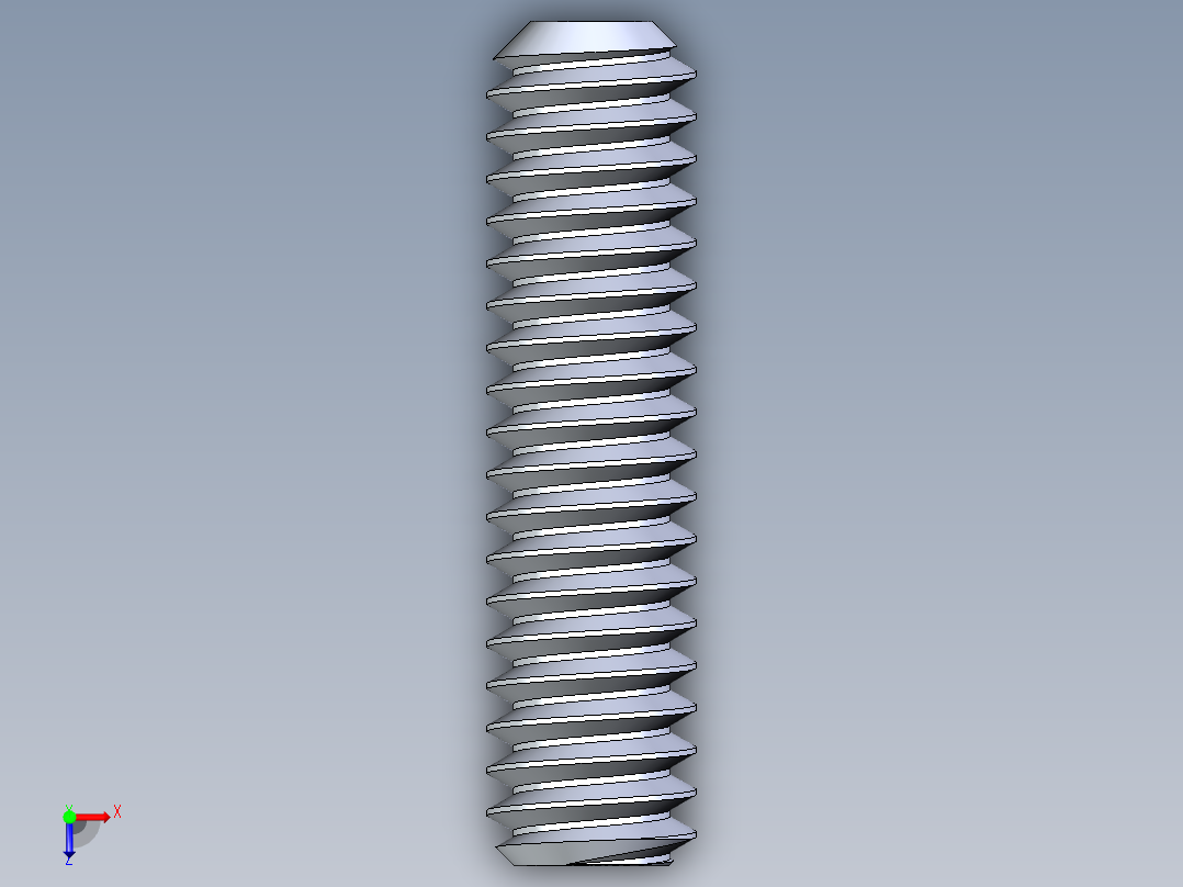 UNC 平头紧定螺钉-UNC SET SCREW 0.250 x1.000.STEP俯视图