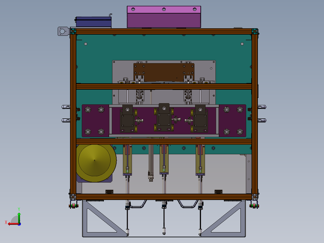 自动螺母铆接机后视图