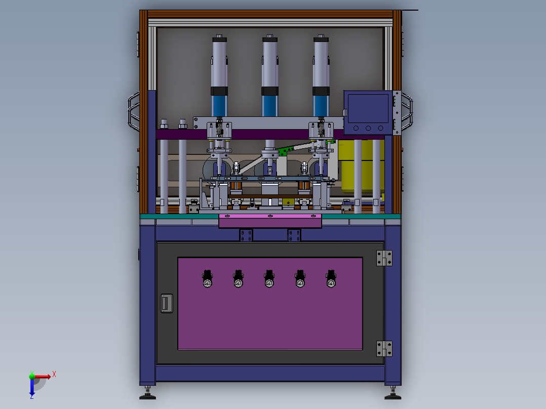 自动螺母铆接机俯视图