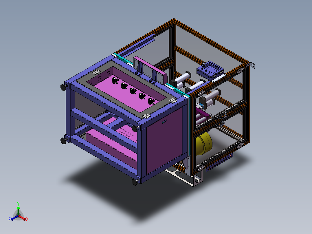 自动螺母铆接机正等轴测图