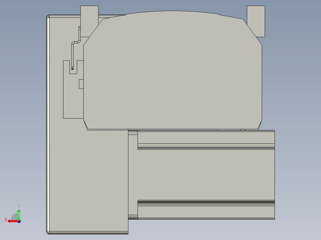 直线模组WG-LHB12-S1000-RD设计图纸后视图