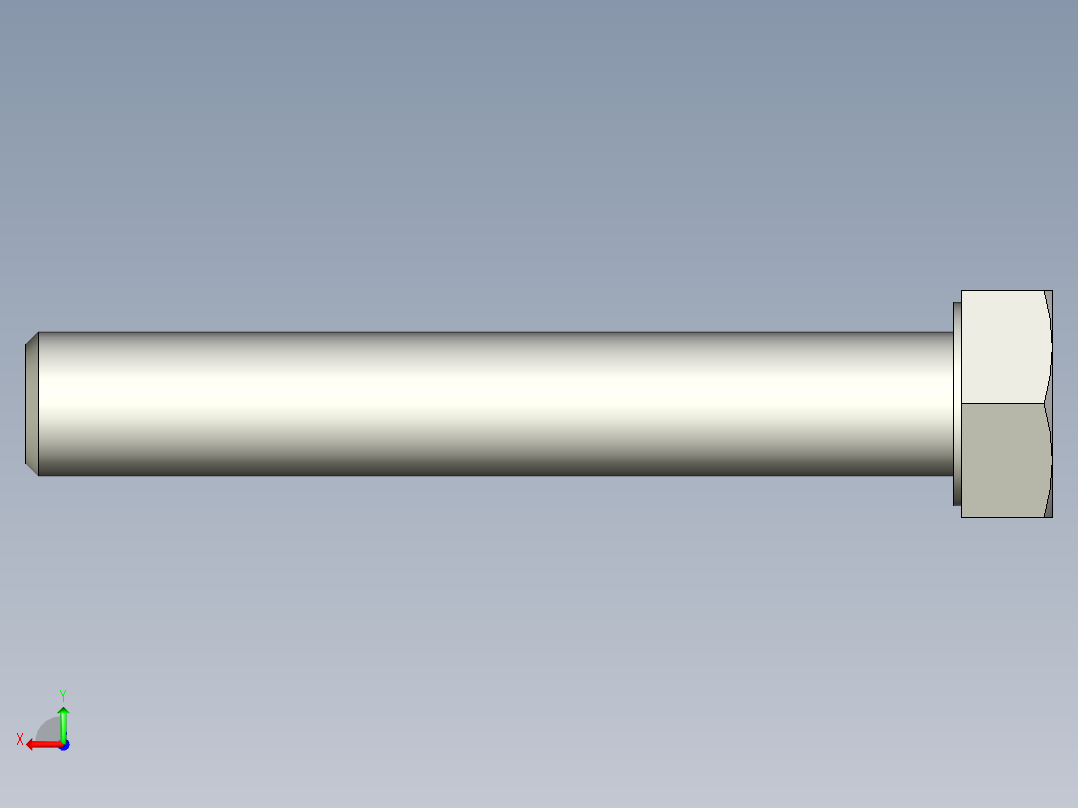 螺钉-DIN_931-M7x1x45.stp后视图