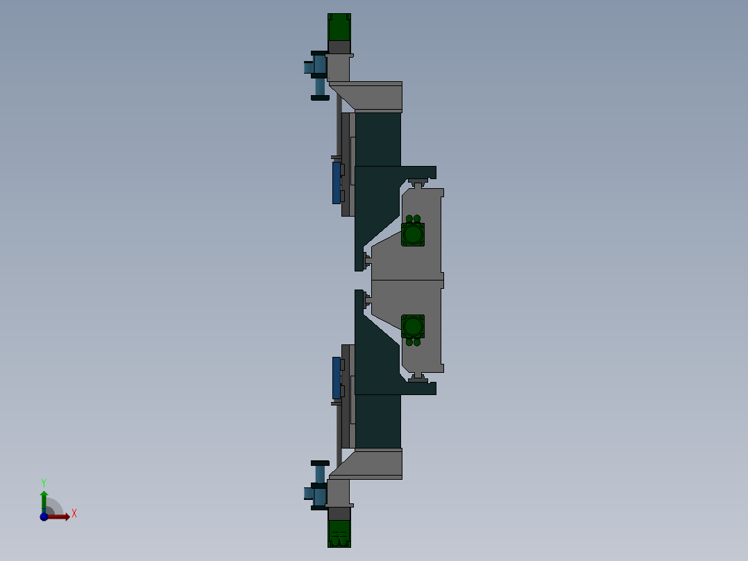 产品位置摆正推动设备前视图
