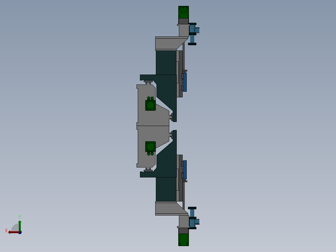 产品位置摆正推动设备后视图