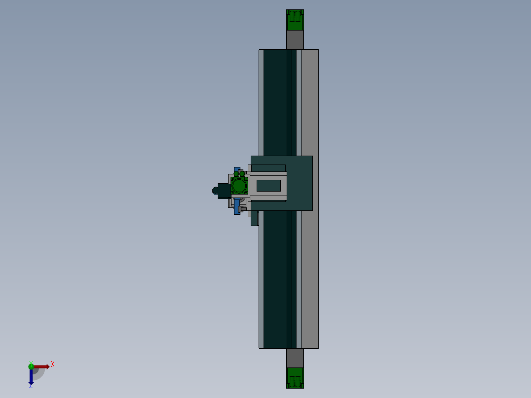 产品位置摆正推动设备俯视图