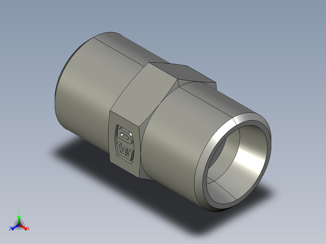卡套式工业通用硬管接头EO Union G08LLCFX正等轴测图