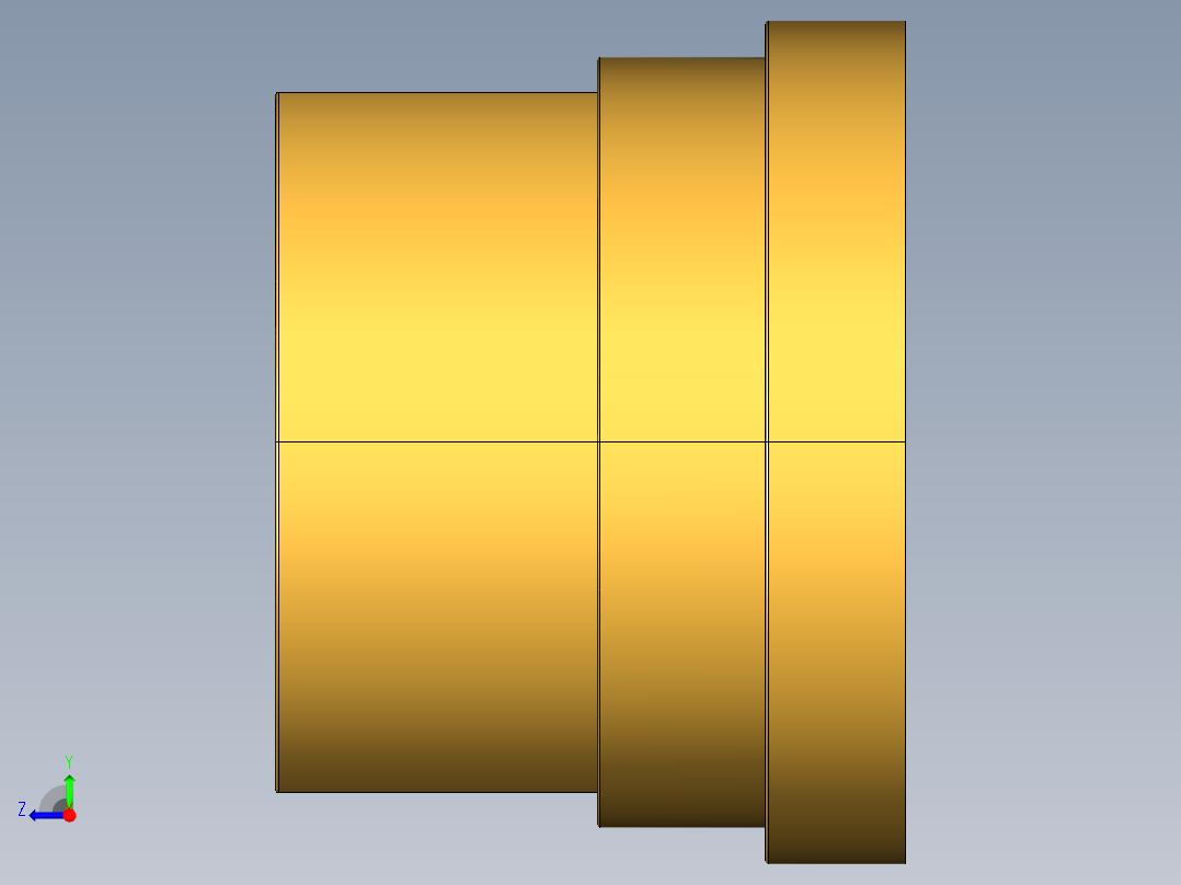 14QBFO 在女性的螺纹黄铜联盟结束右视图