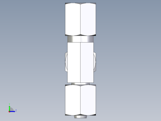 卡套式工业通用硬管接头EO_Swivel_nut_run_tee_EL06ZLCF左视缩略图
