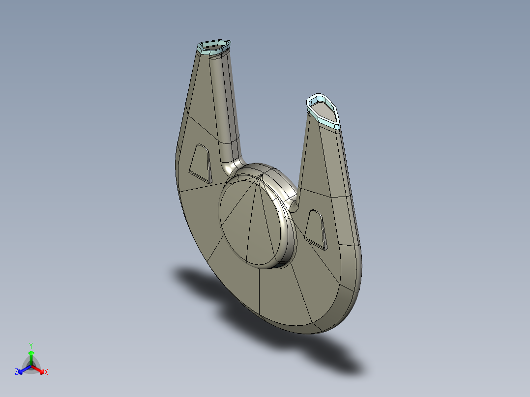 美国队长盾牌飞船正等轴测图