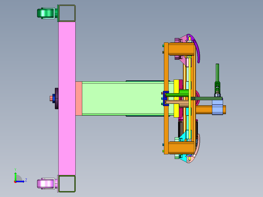 电动翻转移动工装小车左视图
