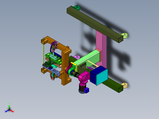 电动翻转移动工装小车正等轴测缩略图