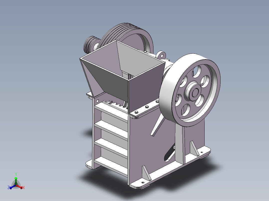 颚式破碎机整体设计及建模【含三维图+CAD图+文档】
