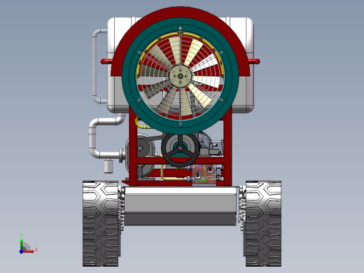 遥控果园喷药车设计-履带行走【含三维SW+CAD图+说明书】前视缩略图