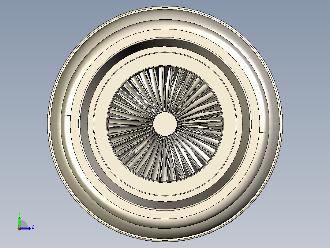 燃气轮机gasas-turbineas96---模型格式为 stp左视图