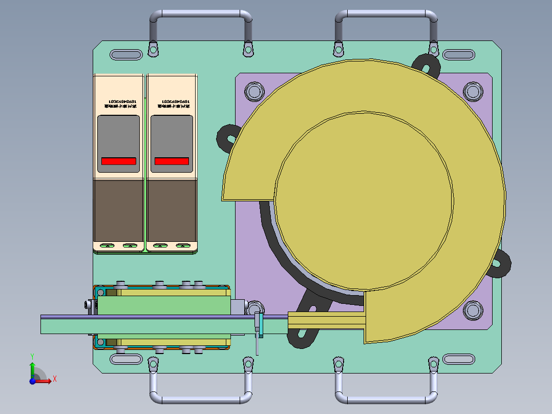 振动盘 外直径300 带直线送料器 200顺前视图