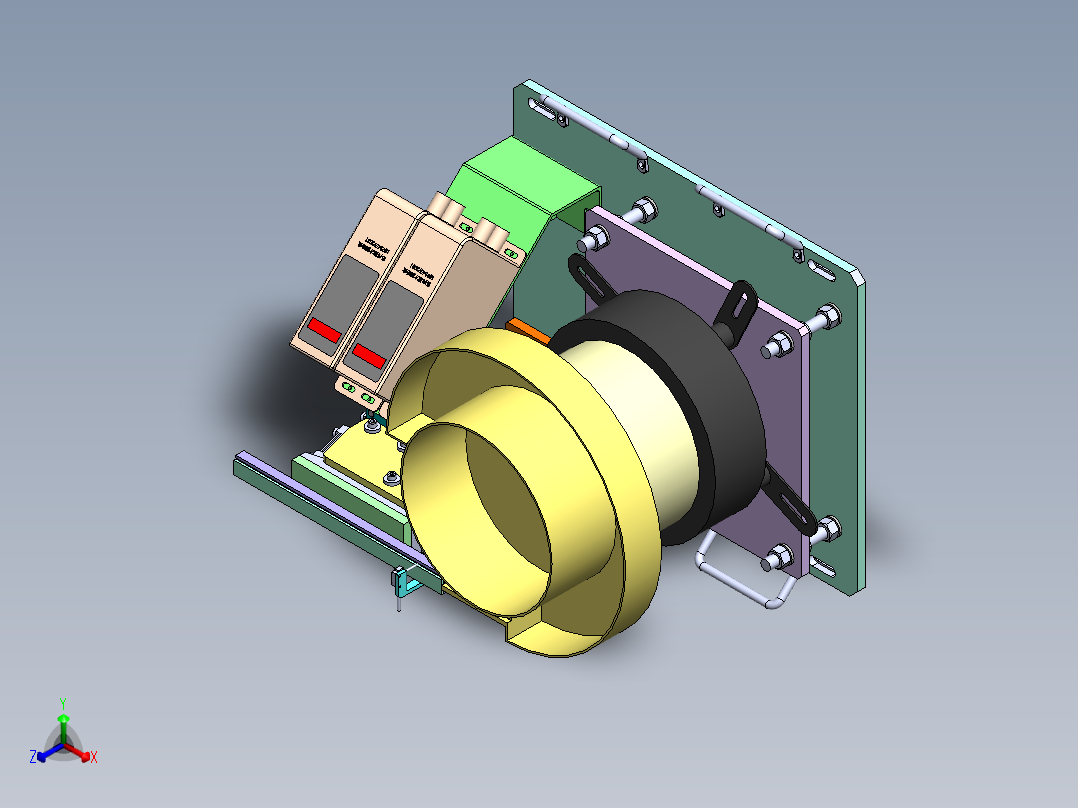 振动盘 外直径300 带直线送料器 200顺正等轴测图