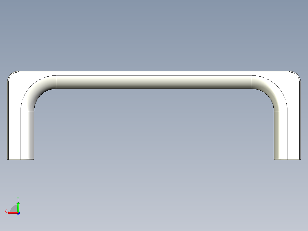 取手(鋁合金)(B)MG-3D多系列多零件图纸模型后视图