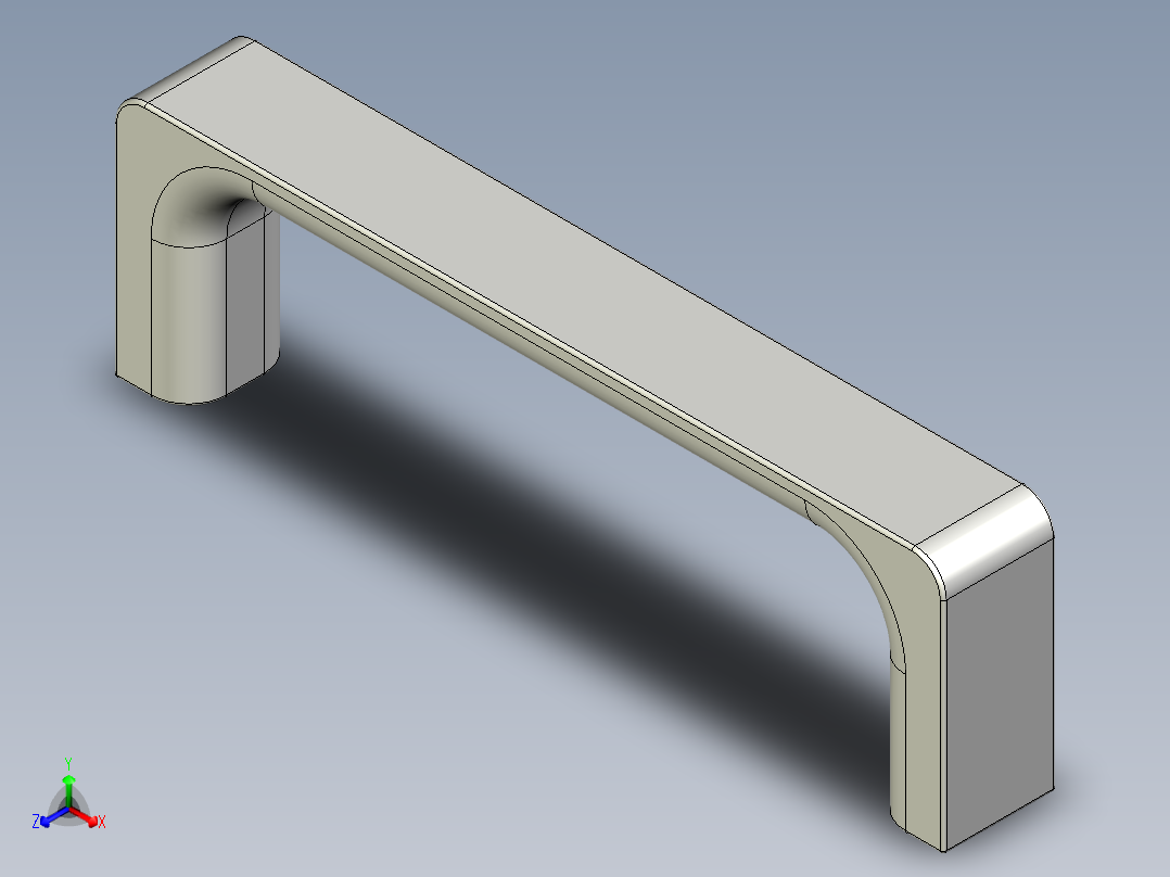 取手(鋁合金)(B)MG-3D多系列多零件图纸模型正等轴测图