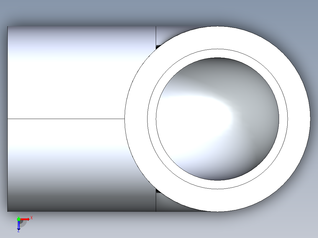 CPVC管件05-Sch80_90Elbow_SxS_9806-007 _0.75in俯视图