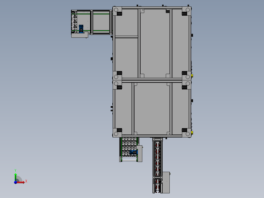 齿轮箱组装摆盘设备sw16可编辑前视图