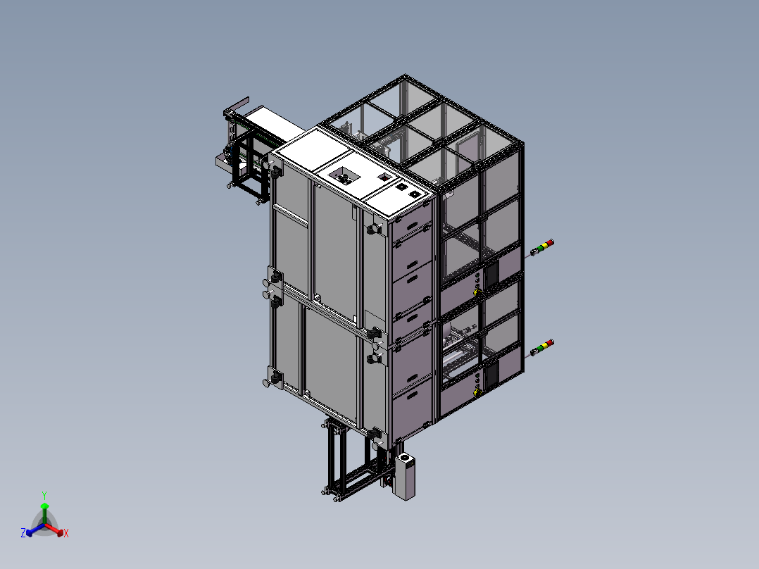 齿轮箱组装摆盘设备sw16可编辑正等轴测图