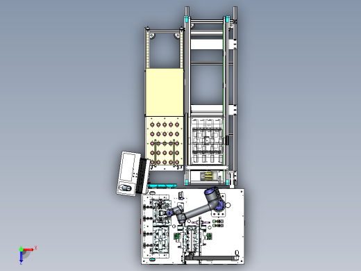 组装治具装载机（sw20可编辑+工程图+bom）俯视缩略图