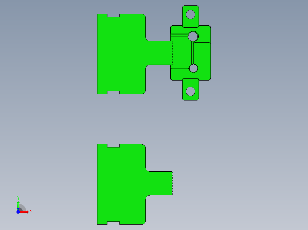 旭创0785-小件CNC工装夹具三维模型CNC1新坯料压爪-210316前视图
